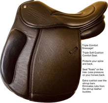 Load image into Gallery viewer, Pegasus Butterfly Triple Soft Comfort Grippy Dressage Saddle! Model #7577
