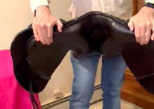 Load image into Gallery viewer, 17 1/2” Pegasus Middleweight demo event saddle (#003)