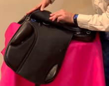 Load image into Gallery viewer, 17 1/2” Pegasus Middleweight demo event saddle (#003)