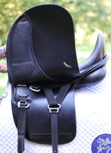 Load image into Gallery viewer, Pegasus Grippy Black Dressage Saddle- Demo on sale Only $3995.00